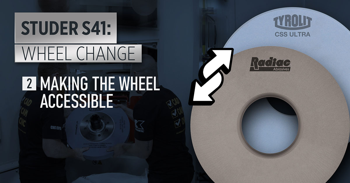 STUDER S41 WHEEL CHANGE - 02 MAKING THE WHEEL ACCESSIBLE | Titans of ...